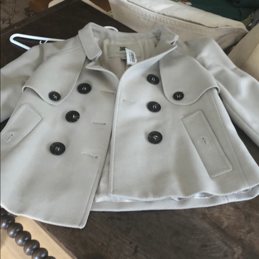Burberry Beige Cropped Wool Jacket